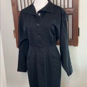 VINTAGE LINDA ALLARD/ELLEN TRACY BLACK DRESS SZ 10